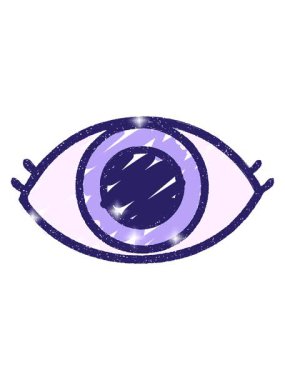 Göz Sembol Tebeşiri Çiziminin simge etkisi