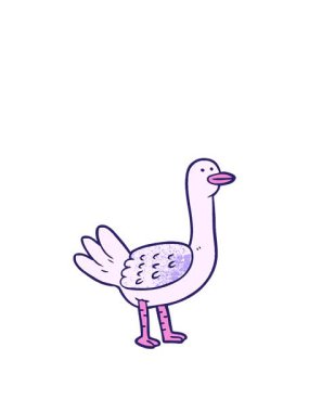 Parlak renkli kuşların çizgi filminin animasyonunu genişletiyor