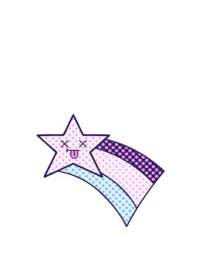 Çizgi roman tarzı gökkuşağı yıldızının animasyonunu genişletiyor.