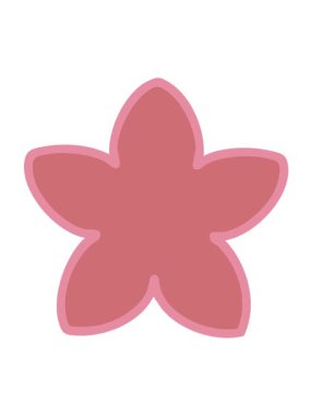 Bir Japon tarzının titreşimli hareketli animasyonu tek bir çiçek tasarımı