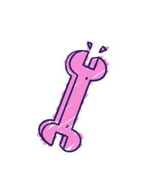 Spanner Tebeşir Çiziminin dönen hareketli animasyonu