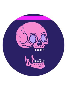 Kafatası çiziminin ikonik dövme şeklinin animasyonunu güçlendir