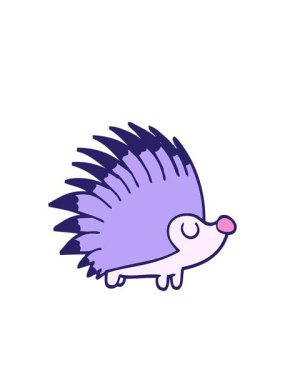 Yanıp sönen radyal çizgiler Çivili kirpinin çizgi film karalamalarının animasyonu