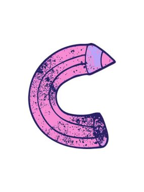 Renkli bir kalemin karalamalarının dönen hareketli animasyonu