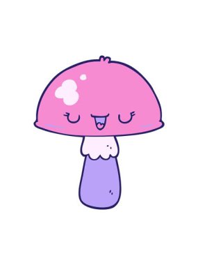 karikatür mantarının dönen hareket animasyonu