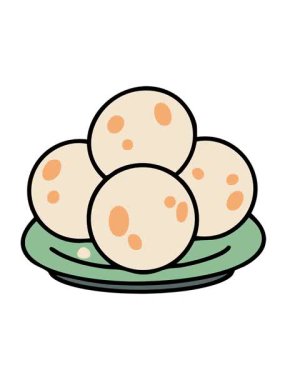 Pao de queijo geleneksel Brezilya peynirli ekmeğin hareketli animasyonu