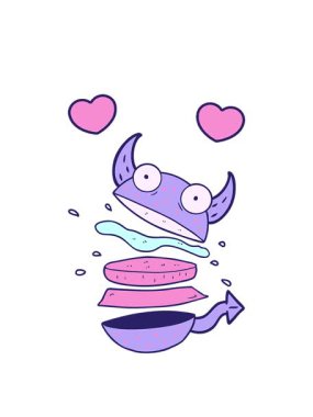 dönen kalp animasyonu karikatür inanılmaz burger