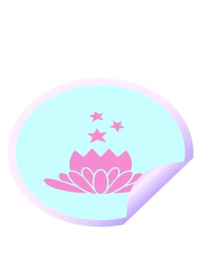 bir çiçeğin dairesel soyulan çıkartma çizgi filminin hareketli animasyonu