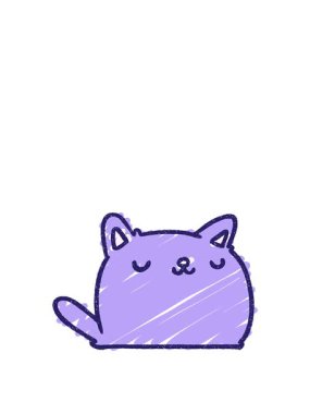 Kedi tebeşiri çiziminin animasyonunu genişletiyorum.