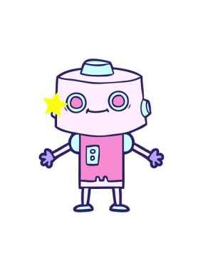 Parlayan yıldızlar bir robotun karalamalarının animasyonunu etkiler.