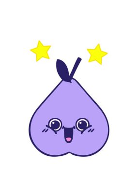 dönen yıldızlar yeşil armut çiziminin sevimli çizgi filmlerinin animasyonları