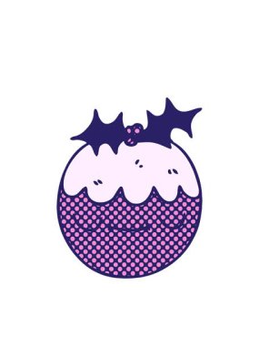 Yanıp sönen radyal çizgiler tuhaf karalanmış noel pudinginin animasyonu