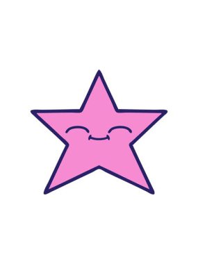 Yıldız patlaması etkisi, altın yıldızın sevimli bir çizgi filminin animasyonu