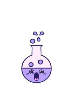 Bir test tüpünün çizgi filmini canlandırıyorum.