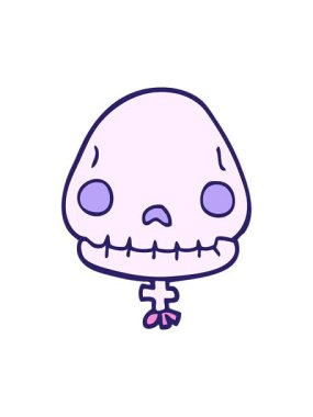 Cadılar bayramı kafatasının hareketli animasyonu