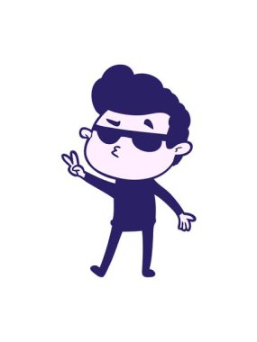 Havalı adam çizgi filminin hareketli animasyonu