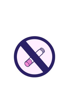 Sigara içilmeyen hareketli animasyon işareti