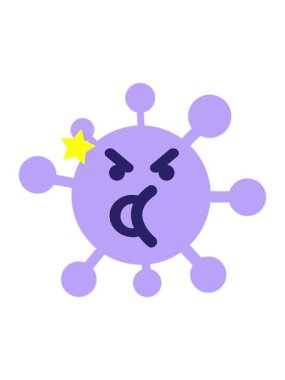 Parıldayan yıldızlar konuşan virüsün animasyonunu etkiler.