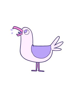 karikatür martılarının hareketli animasyonları