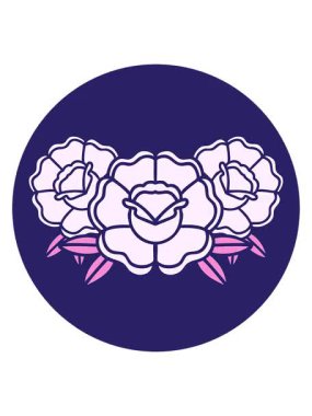 Bir buket çiçeğin dövmesel görüntüsünün hareketli animasyonu