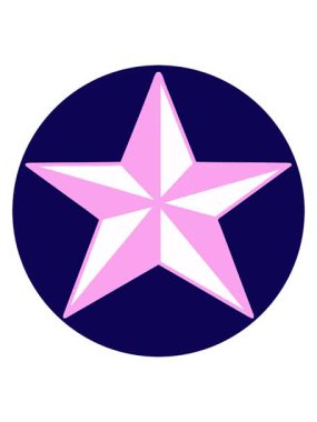 Bir yıldızın ikonik neon dövme tarzının neon ışık efektli animasyonu