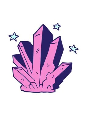 Sihirli bir kristalin titrek hareketli animasyonu