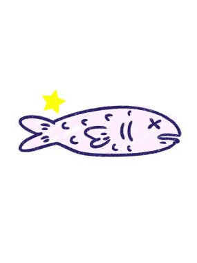 Parlayan yıldızlar Ölü Balık Tebeşiri Çiziminin animasyonunu etkiler