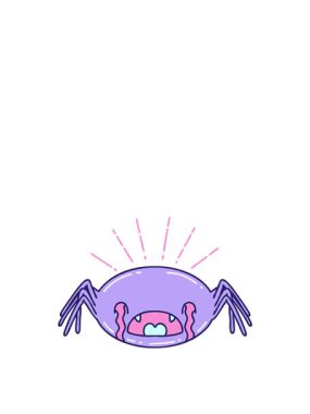 Geleneksel dövme stili ağlayan örümceğin hareketli canlandırması