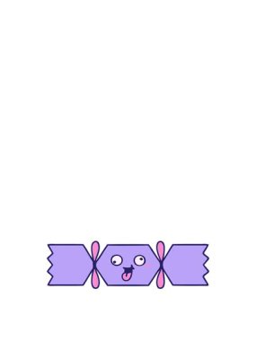 Noel krakeri resminin sevimli karikatürünün animasyonunu büyütüyorum.