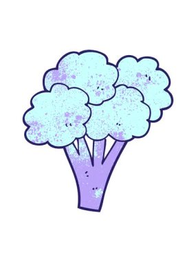 freehand desenli brokoli çizgi filminin hareketli animasyonu