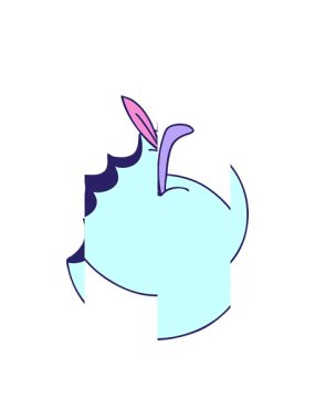 Garip bir elma çizgi filminin bölünmüş hareket animasyonu