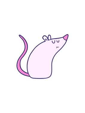 karikatür beyaz farenin radyoaktif parlayan animasyonu