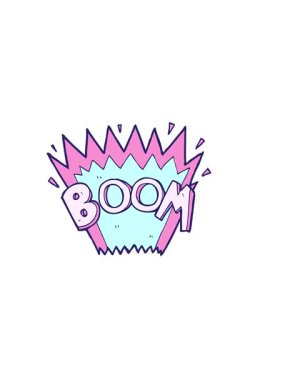 Çizgi roman patlamasının yatay titreşimli animasyonu