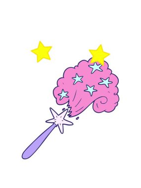 dönen yıldızlar çizgi film sihirli değneğinin animasyonu