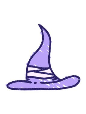 Cadı Şapkası Tebeşir Çiziminin Canlandırmasını Durdur ve Durdur