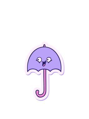 Çizgi film şemsiyesinin çıkartmasını uzatıyorum.