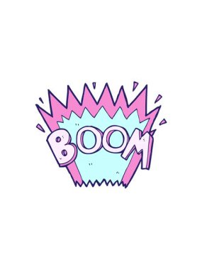 Çizgi roman patlamasının radyoaktif parlak animasyonu