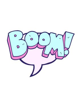 Serbest konuşma baloncuğu karikatür patlamasının titreşimli hareket animasyonu