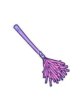 el çizimi çizgi film cadıları süpürge sopasının basınçlı animasyonu