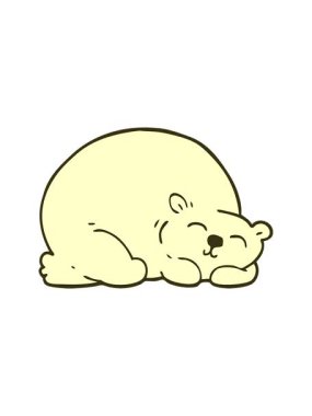 Mutlu bir kutup ayısının uykusunun renk değişimi