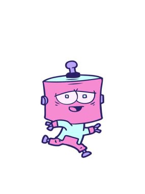 Sayborg çizgi filminin hareketli animasyonu