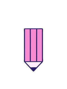 bir kalemin dövme stili görüntüsünün hareketli animasyonu