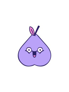 Yeşil armut çiziminin karikatürünün bölünme etkisi