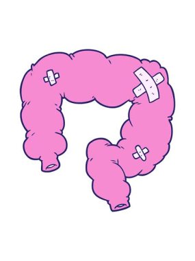 kolon çizgi filminin hareketli animasyonu