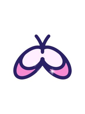 Basit parlak kelebeğin ışıltı etkisi