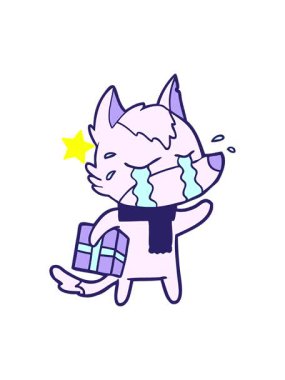 Parlayan yıldızlar, çizgi film ağlayan kurdun animasyonunu Noel hediyesi ile etkiler.