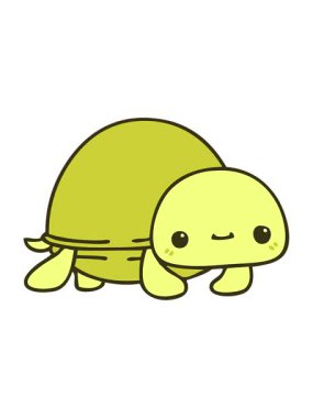 Kaplumbağa çizgi filminin renk değişimi