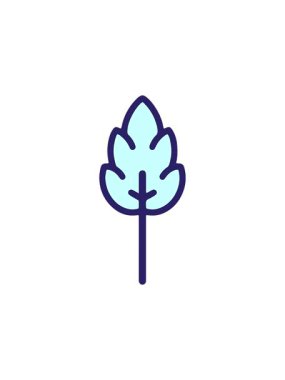 Basit bahar yaprağının radyoaktif ışıldayan animasyonu