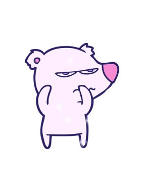 Kızgın ayı kutup karikatürünün parıltı etkisi