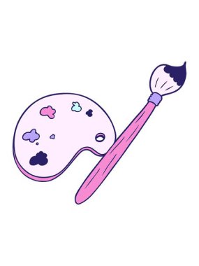 Sanatçı palet tasarımının ışık efekti animasyonu